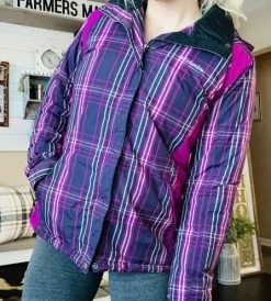Columbia Pink/magenta Plaid Waterproof Winter Jacket - Size L -Columbia Sale Store c5267648e7e6c76089538cf01c421519 photo