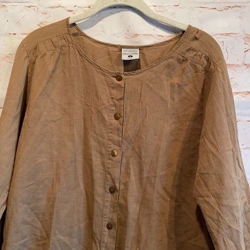 Columbia Vintagebutton Down Blouse Scoop Neck L - Size L 11 Columbia Vintagebutton Down Blouse Scoop Neck L - Size L - Image 11