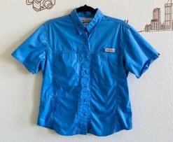 Columbia Sportswear Blue Short Sleeve Top M - Size M