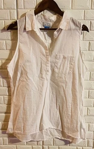 Columbia Columbus Women's White Sleeveless Shirt - Size XL 5 Columbia Columbus Women's White Sleeveless Shirt - Size XL - Image 5