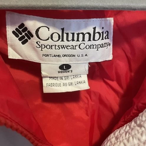 ColumbiaWindbreaker Jacket Women's Large Full Zip Hooded Red And Light Grey NEW - Size L 3 ColumbiaWindbreaker Jacket Women's Large Full Zip Hooded Red And Light Grey NEW - Size L - Image 3