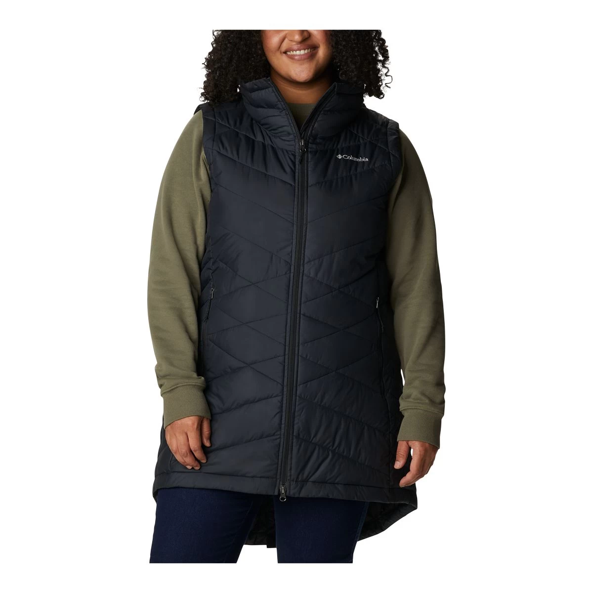 Columbia Women's Heavenly Vest Insulated Semi-Fitted Winter Long 1 Columbia Women's Heavenly Vest Insulated Semi-Fitted Winter Long