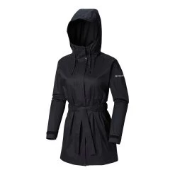 Columbia Women's Plus Pardon My Trench Rain Jacket Waterproof Hooded Breathable Long