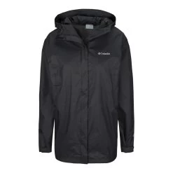 Columbia Women's Plus Arcadia II Hooded Rain Jacket Waterproof Breathable Packable