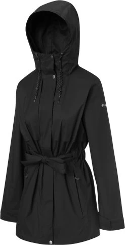 Columbia Women's Pardon My Trench Rain Jacket Waterproof Hooded Breathable Long