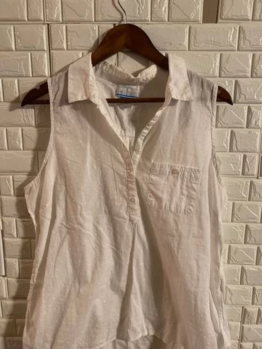 Columbia Columbus Women's White Sleeveless Shirt - Size XL 6 Columbia Columbus Women's White Sleeveless Shirt - Size XL - Image 6