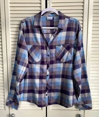 ColumbiaTapered Fit Flannel Button Down Shirt Large Plaid - Size L 1 ColumbiaTapered Fit Flannel Button Down Shirt Large Plaid - Size L