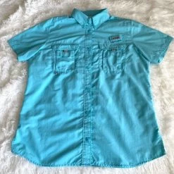 Columbia PFG Bahama ShirtShort Sleeve Fishing Outdoor Turquoise Size M - Size M 25 Columbia PFG Bahama ShirtShort Sleeve Fishing Outdoor Turquoise Size M - Size M -Columbia Sale Store dc68559bead8cb12b006f676aa774dd8 image