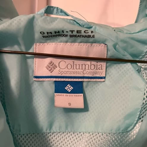 Columbia Omni-Tech Waterproof Breathable Light Blue Jacket - Size S 3 Columbia Omni-Tech Waterproof Breathable Light Blue Jacket - Size S - Image 3
