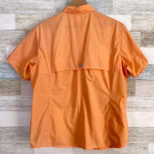 ColumbiaPFG Ventilated Fishing Shirt Orange Short Sleeve Cotton Blend Womens XL - Size XL 3 ColumbiaPFG Ventilated Fishing Shirt Orange Short Sleeve Cotton Blend Womens XL - Size XL - Image 3