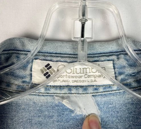 Columbia Vintage 90s Denim Long Sleeve Button Down Collared Shirt Shacket - Size XXL 3 Columbia Vintage 90s Denim Long Sleeve Button Down Collared Shirt Shacket - Size XXL - Image 3