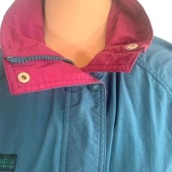 Columbia Vintage  Jacket Teal Blue Maroon Windbreaker Raincoat Unisex Size Large - Size XL -Columbia Sale Store fe307f69aa3e8113f32947e7223b857d image