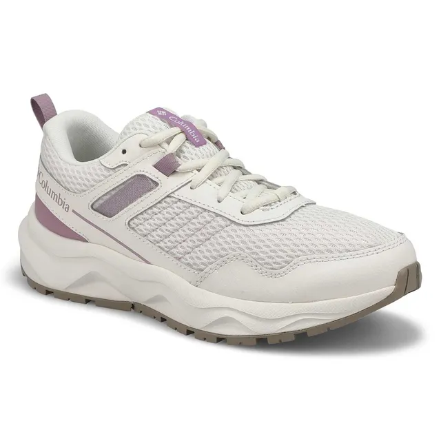 Columbia Womens Plateau Wide Sneaker - Snow /Mauve 1 Columbia Womens Plateau Wide Sneaker - Snow /Mauve