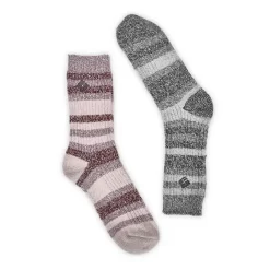 Columbia Womens Canyon Stripe SuperSoft Sock 2pk-Mlt